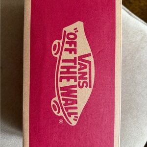 Vans White Slip-On Shoes with Red Tag